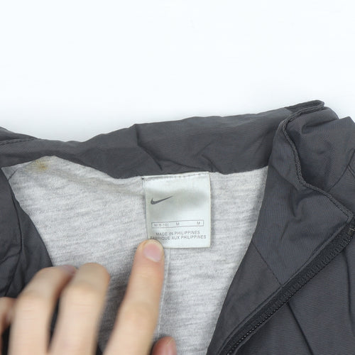 Nike Women's Grey Hooded Windbreaker Jacket Size 10 Lightweight