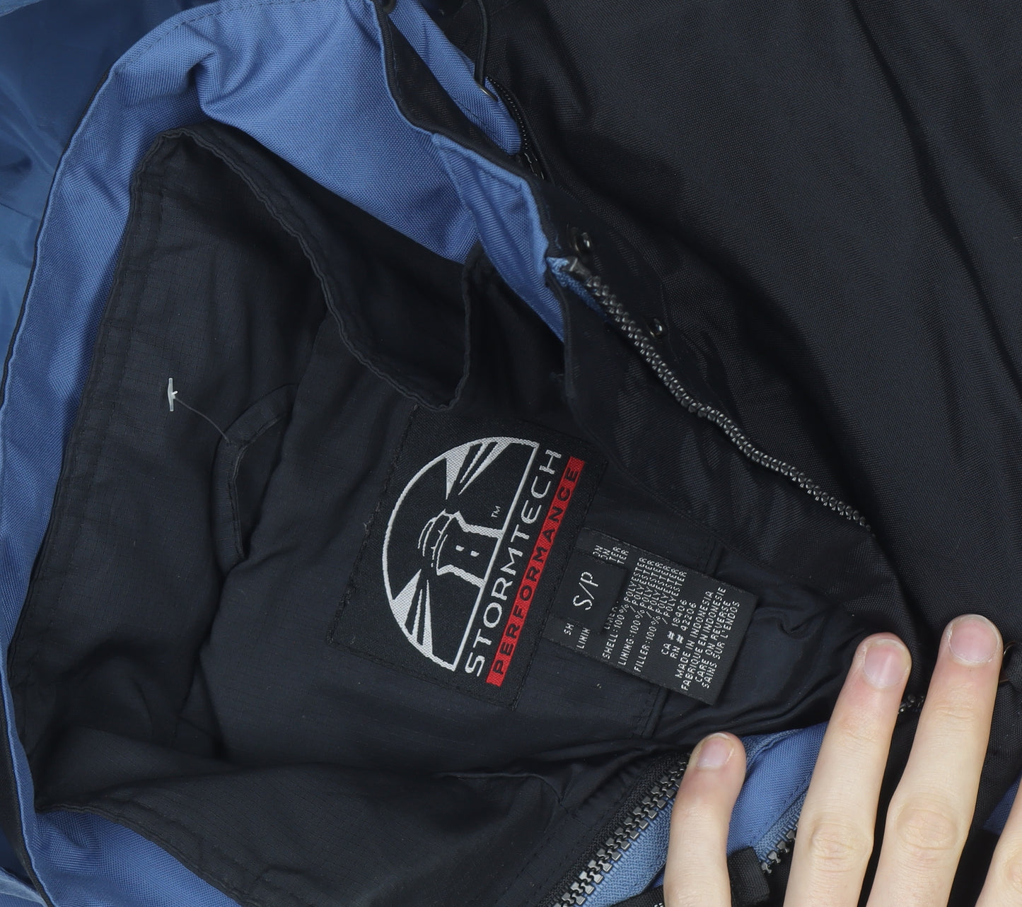 Stormtech Men's Blue Waterproof Hooded Parka Jacket Size S