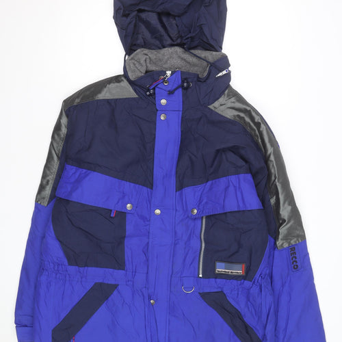 TCM Men’s Blue Waterproof Ski Jacket L Hooded Winter Outdoor