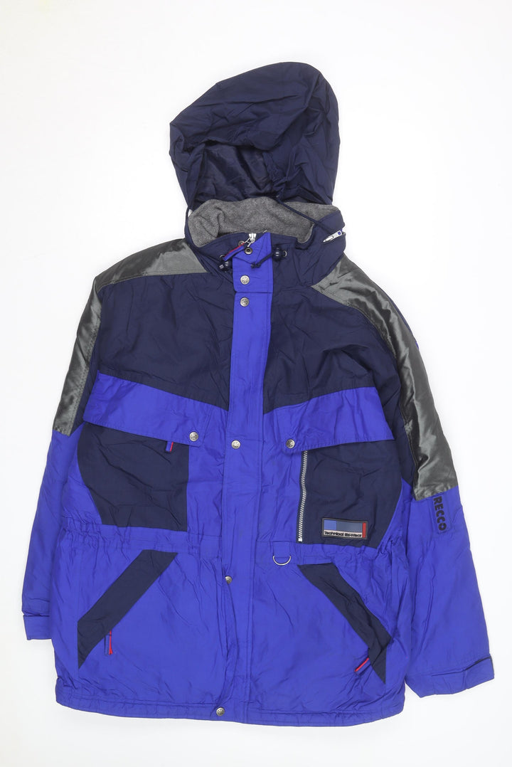 TCM Men’s Blue Waterproof Ski Jacket L Hooded Winter Outdoor