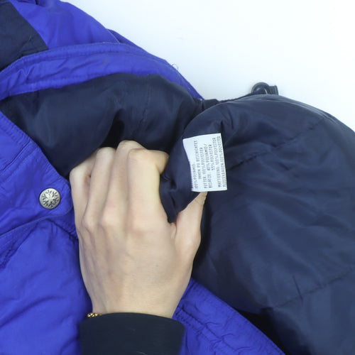 TCM Men’s Blue Waterproof Ski Jacket L Hooded Winter Outdoor