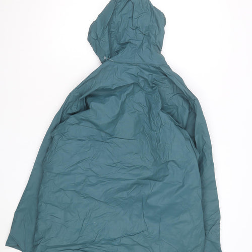 Sailmaker Men’s Green Hooded Rain Coat Jacket Size M Waterproof PVC