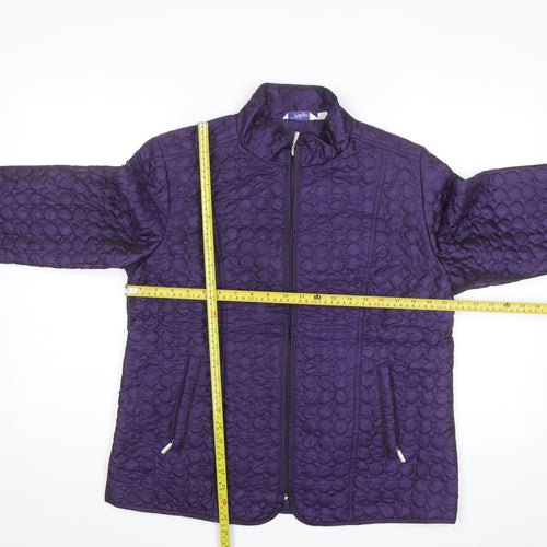 Great Northwest Indigo Women's Purple Quilted Full Zip Jacket L