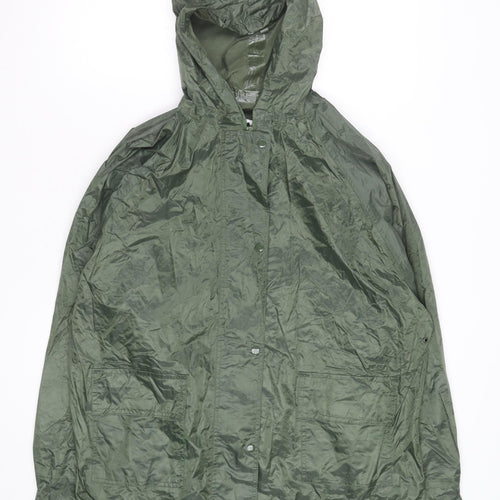 Mossi Mens Green Waterproof Hooded Rain Jacket M