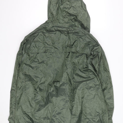 Mossi Mens Green Waterproof Hooded Rain Jacket M
