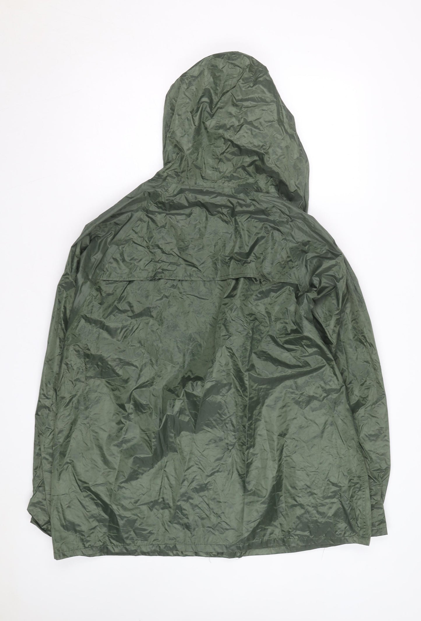 Mossi Mens Green Waterproof Hooded Rain Jacket M