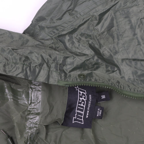 Mossi Mens Green Waterproof Hooded Rain Jacket M
