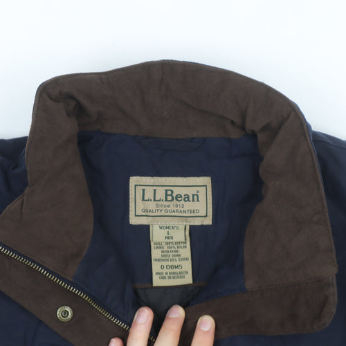 L.L.Bean Women’s Blue Quilted Down Jacket Size L Regular