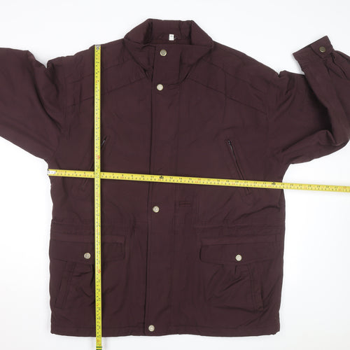 World League Womens Brown Long Parka Jacket Size 26 Lined Zip Pockets