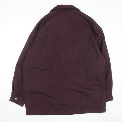 World League Womens Brown Long Parka Jacket Size 26 Lined Zip Pockets