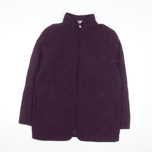 Alia Sport Men's Purple Quilted Mid-Length Jacket Size S