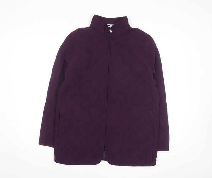 Alia Sport Men's Purple Quilted Mid-Length Jacket Size S