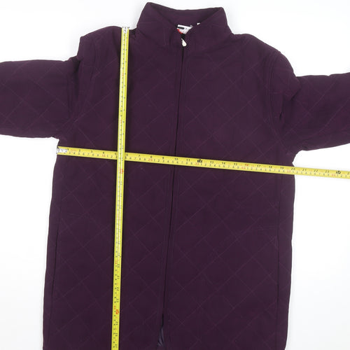Alia Sport Men's Purple Quilted Mid-Length Jacket Size S