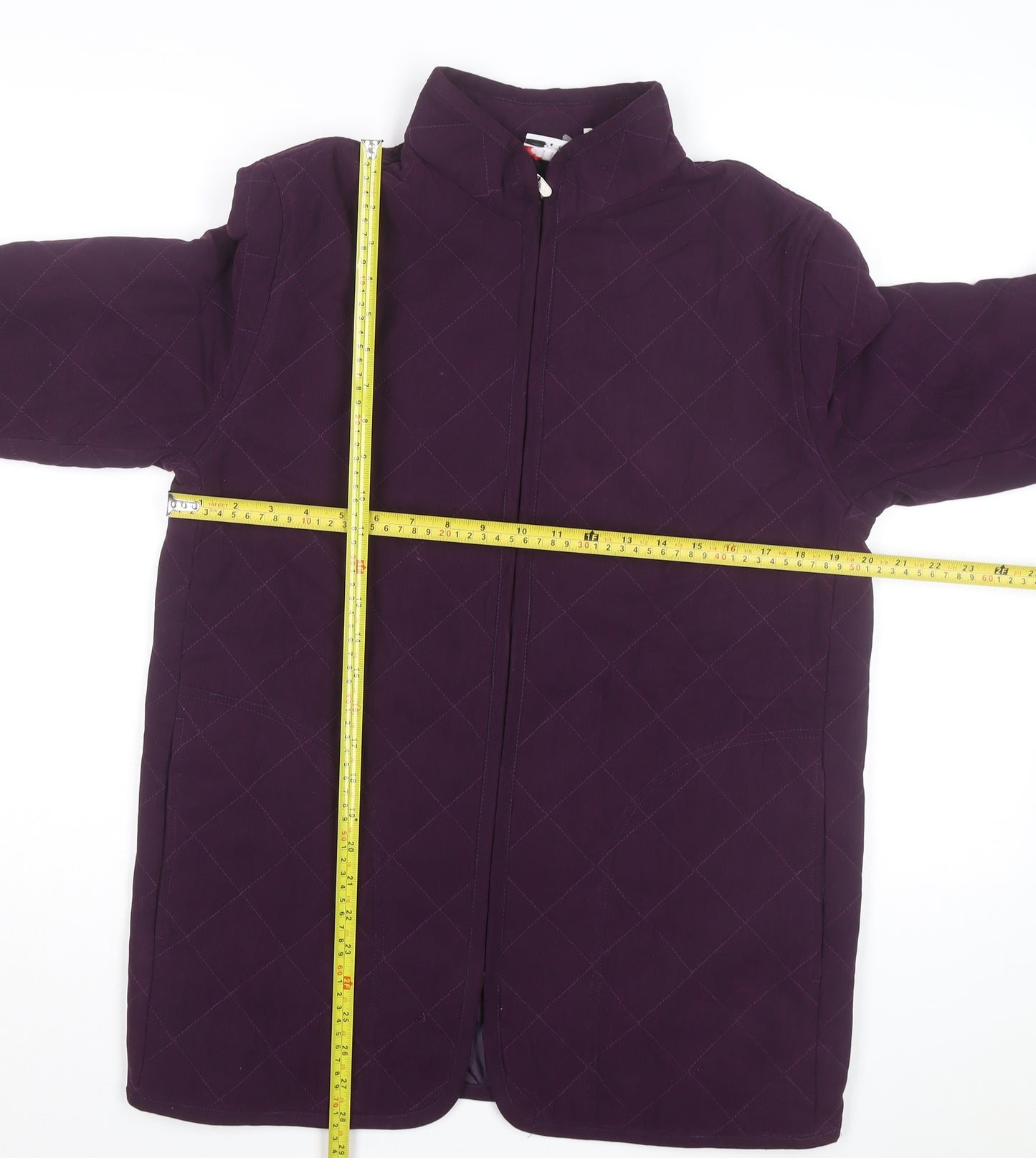 Alia Sport Men's Purple Quilted Mid-Length Jacket Size S