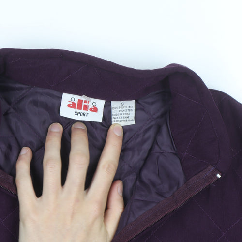Alia Sport Men's Purple Quilted Mid-Length Jacket Size S