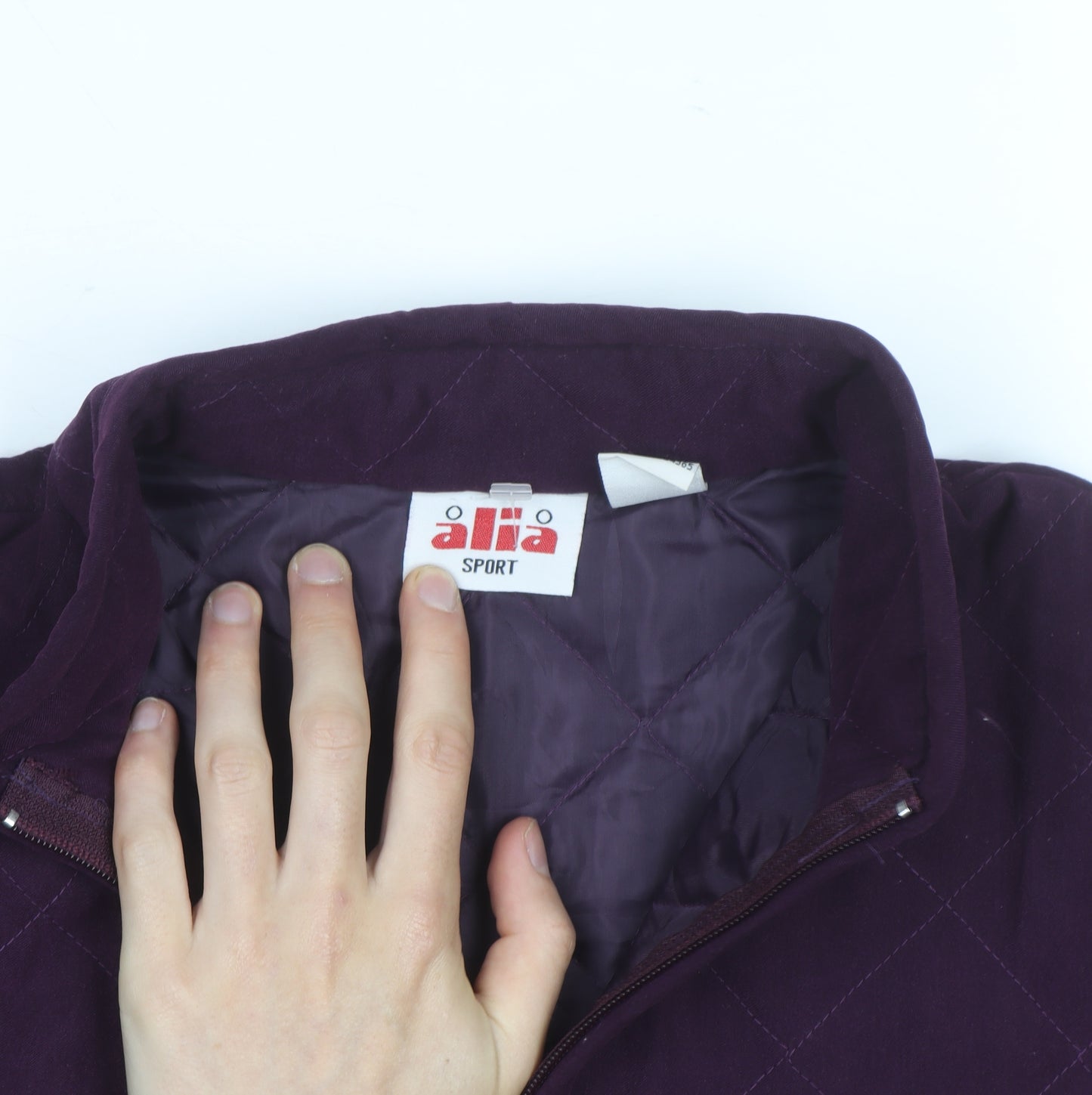 Alia Sport Men's Purple Quilted Mid-Length Jacket Size S