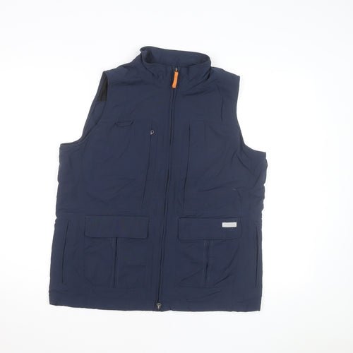 Columbia Womens Blue L Bodywarmer Outdoor Waistcoat Lined Zip Pockets