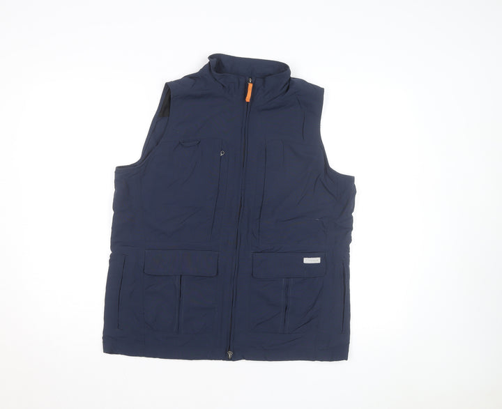 Columbia Womens Blue L Bodywarmer Outdoor Waistcoat Lined Zip Pockets
