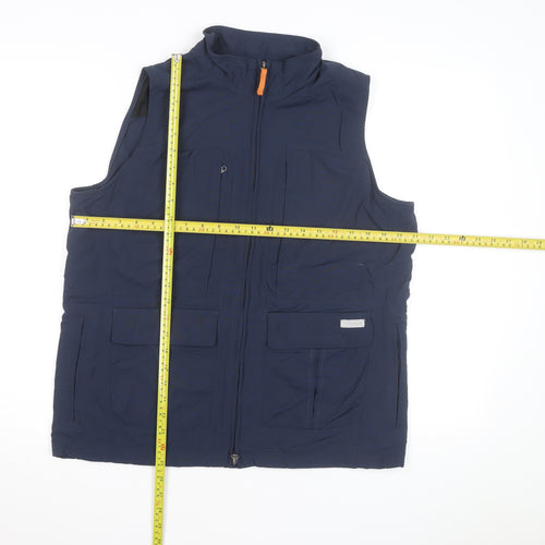 Columbia Womens Blue L Bodywarmer Outdoor Waistcoat Lined Zip Pockets