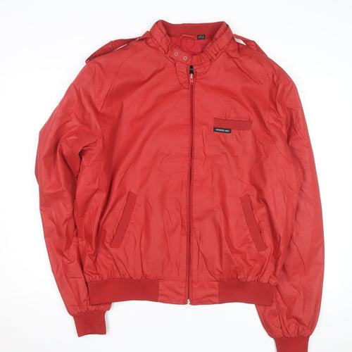 Members Only Men's Red 46 Bomber Jacket Cotton Blend Retro Style