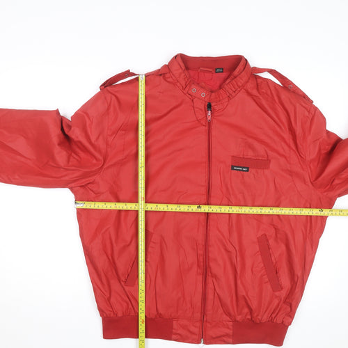 Members Only Men's Red 46 Bomber Jacket Cotton Blend Retro Style