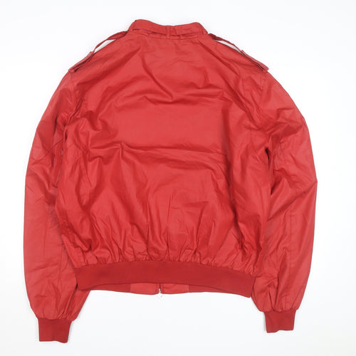 Members Only Men's Red 46 Bomber Jacket Cotton Blend Retro Style