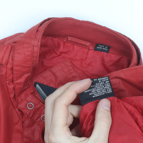 Members Only Men's Red 46 Bomber Jacket Cotton Blend Retro Style