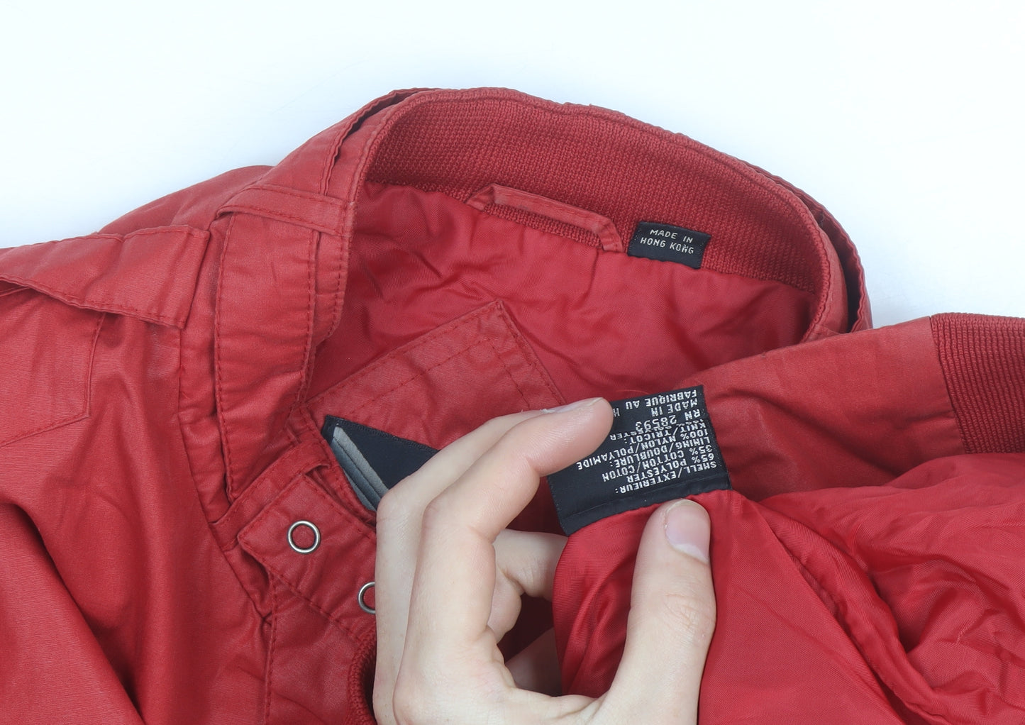 Members Only Men's Red 46 Bomber Jacket Cotton Blend Retro Style