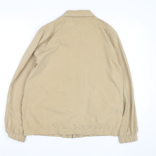 Alfred Dunner Womens Beige Embroidered Zip Jacket Size 12