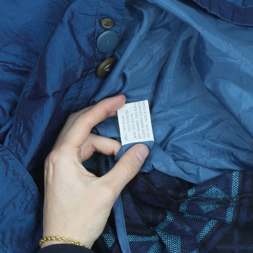 Diversity Women's Blue Petite 8 Mid-Length Rain Coat Nylon