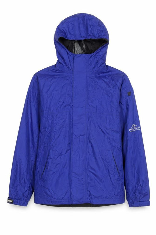 Pacific Trail Boys Blue Waterproof Hooded Rain Coat Jacket Size L