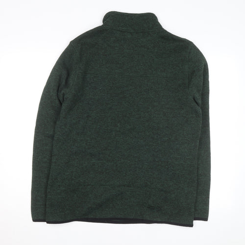 Eddie Bauer Men's Green Fleece 1/4 Zip Pullover Sweatshirt Size M