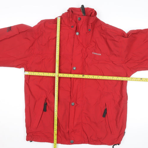 Chinook Men’s Red Parka Jacket M Windproof Water Resistant Outdoor