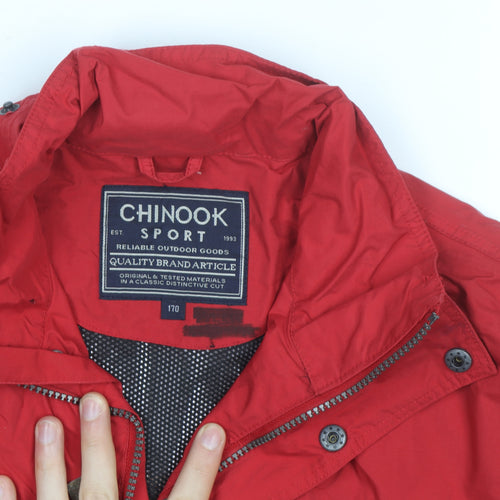 Chinook Men’s Red Parka Jacket M Windproof Water Resistant Outdoor
