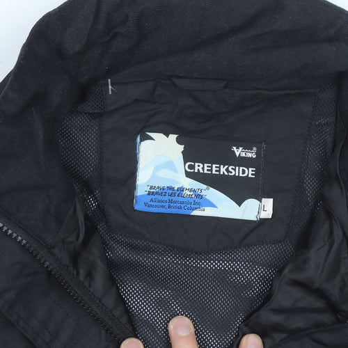 Viking Mens Black L Waterproof Windproof Creekside Rain Jacket