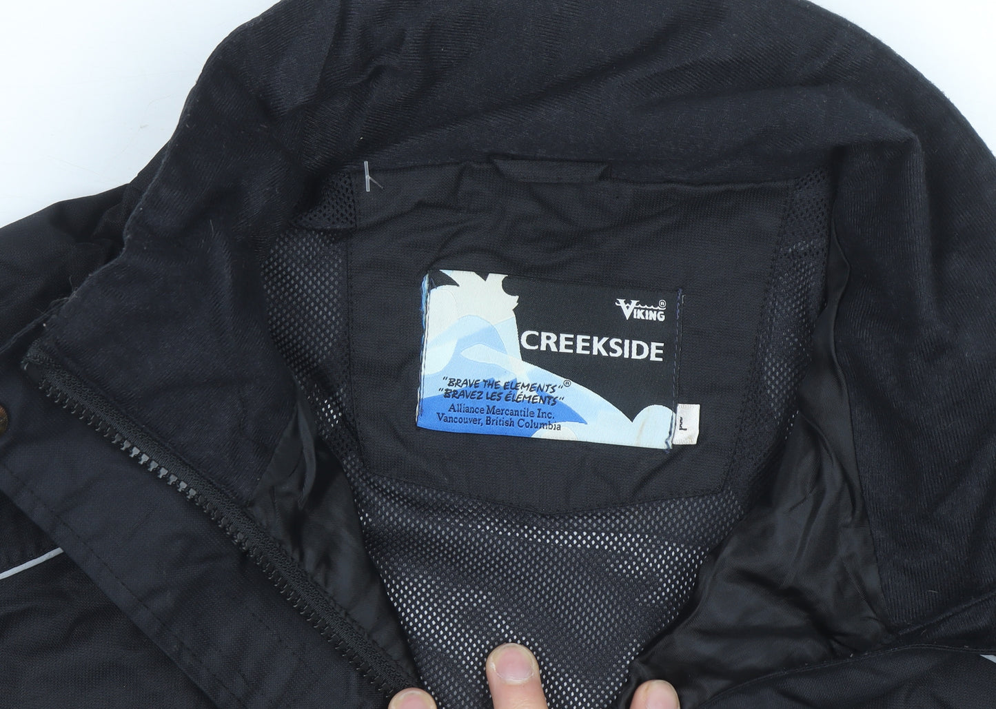 Viking Mens Black L Waterproof Windproof Creekside Rain Jacket