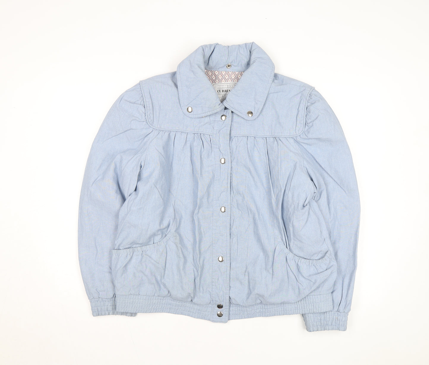 Current Seen Men's Blue Cotton L Casual Basic Jacket