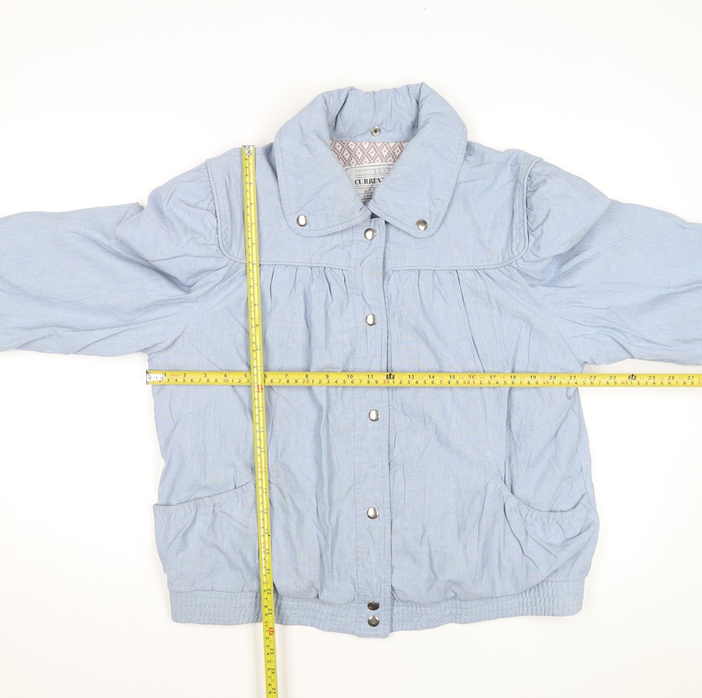 Current Seen Men's Blue Cotton L Casual Basic Jacket