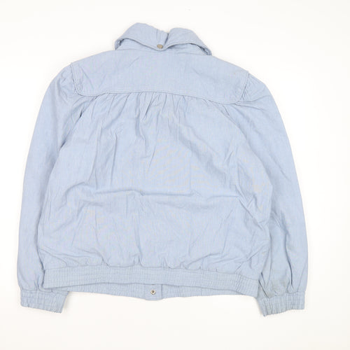 Current Seen Men's Blue Cotton L Casual Basic Jacket