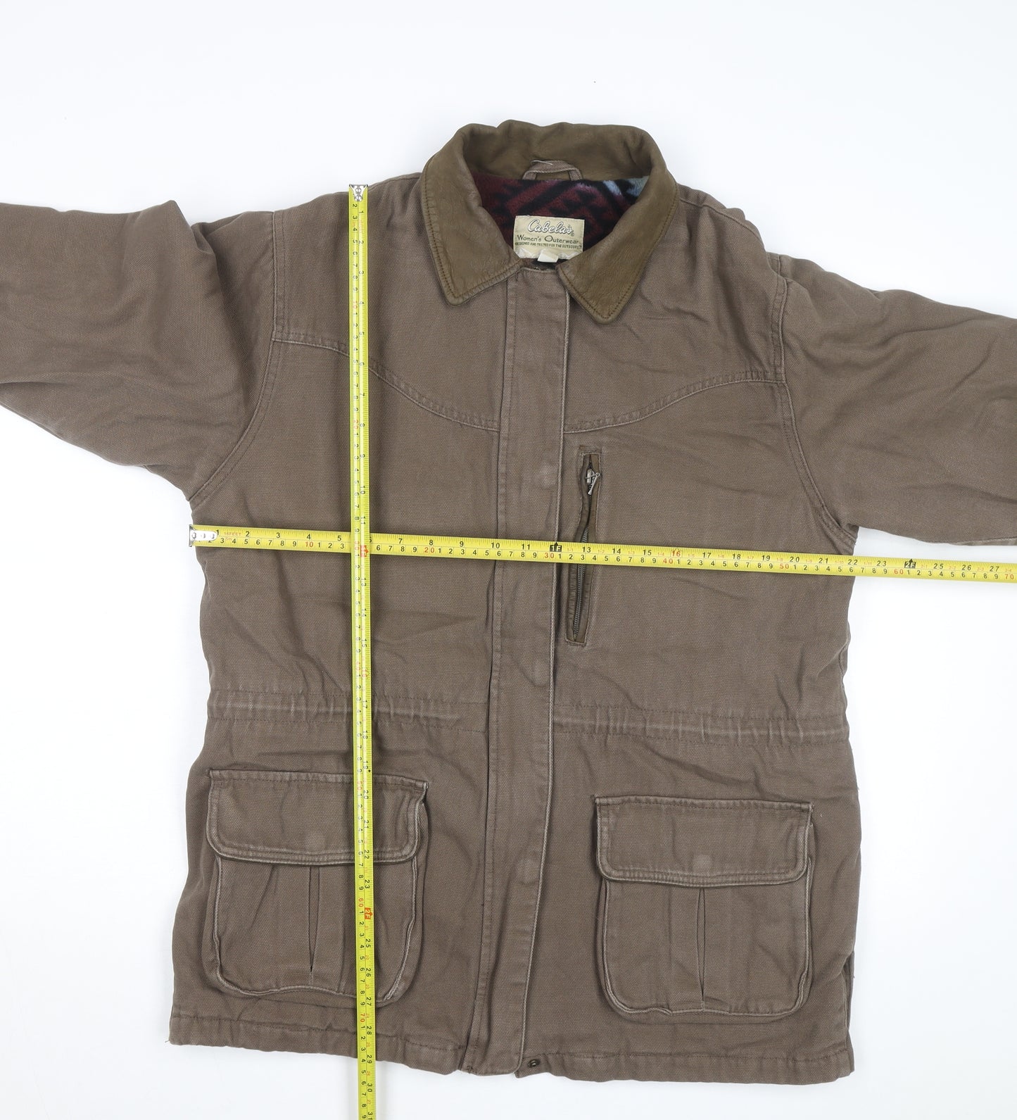Cabela's Women's Brown L Field Jacket Cotton Blend Outdoor Coat