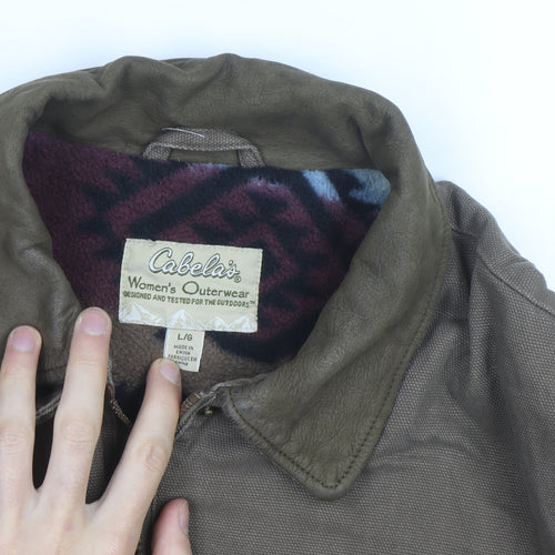 Cabela's Women's Brown L Field Jacket Cotton Blend Outdoor Coat