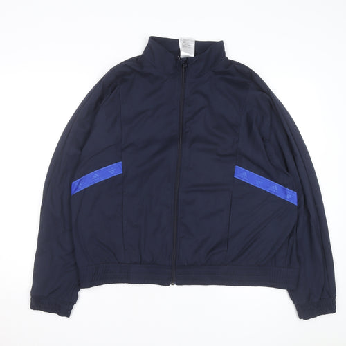 Adidas Men's Navy Blue XL Track Jacket Windbreaker Lightweight Full Zip