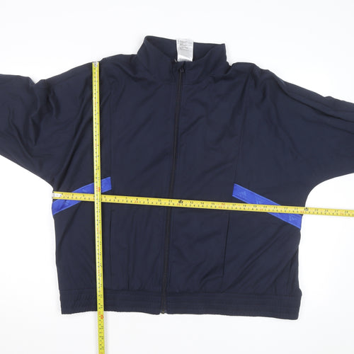 Adidas Men's Navy Blue XL Track Jacket Windbreaker Lightweight Full Zip