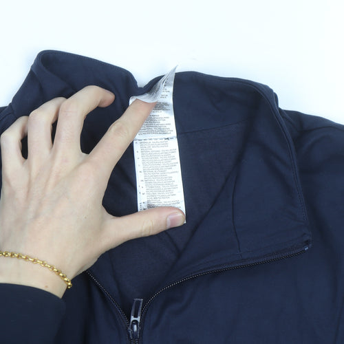 Adidas Men's Navy Blue XL Track Jacket Windbreaker Lightweight Full Zip