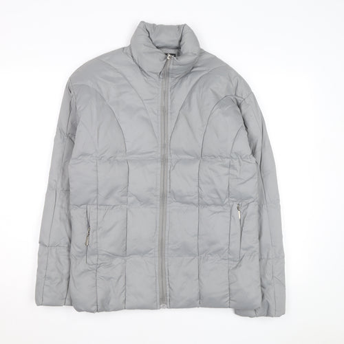SPORT High Fashion Men's Grey Puffer Jacket L Insulated Winter Coat
