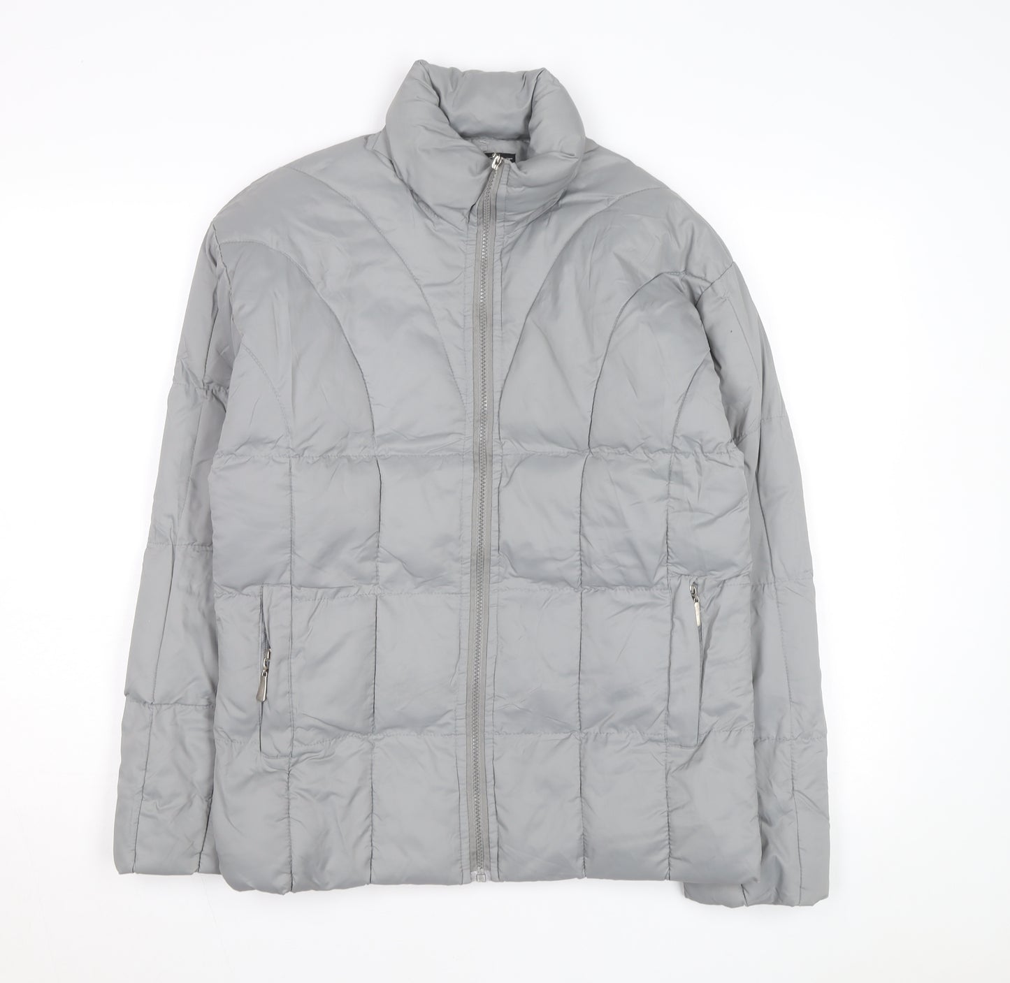 SPORT High Fashion Men's Grey Puffer Jacket L Insulated Winter Coat