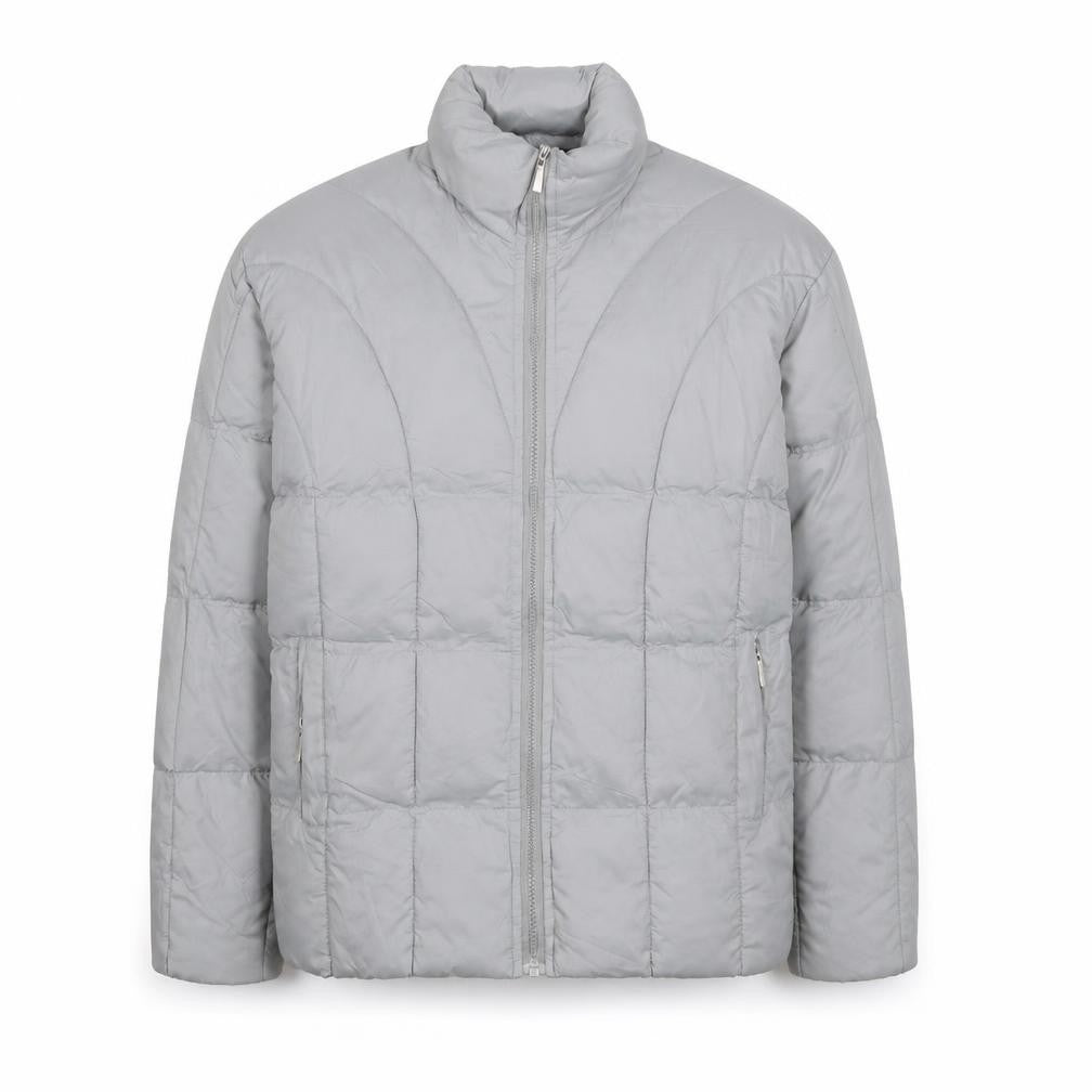 SPORT High Fashion Men's Grey Puffer Jacket L Insulated Winter Coat