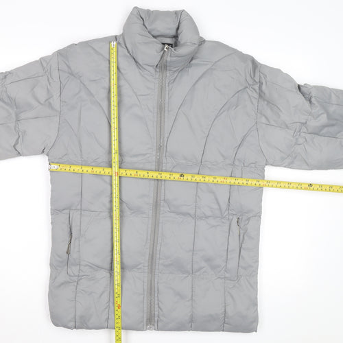 SPORT High Fashion Men's Grey Puffer Jacket L Insulated Winter Coat