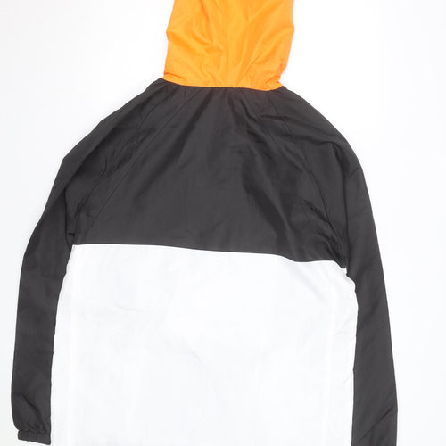 Dragon Ball Z Men’s Black Orange Windbreaker Jacket Size L Anime Hooded
