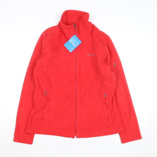 Columbia Men's Red Fleece Full Zip Windbreaker Jacket Size L